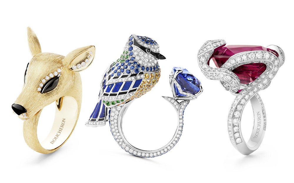 『珠宝』Boucheron 推出 Animaux de Collection 新作：山雀、鹿与蛇