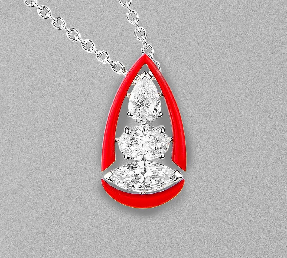 『珠宝』Etho Maria 推出 Diamonds in Red 新作：玫瑰切割钻石与红色陶瓷