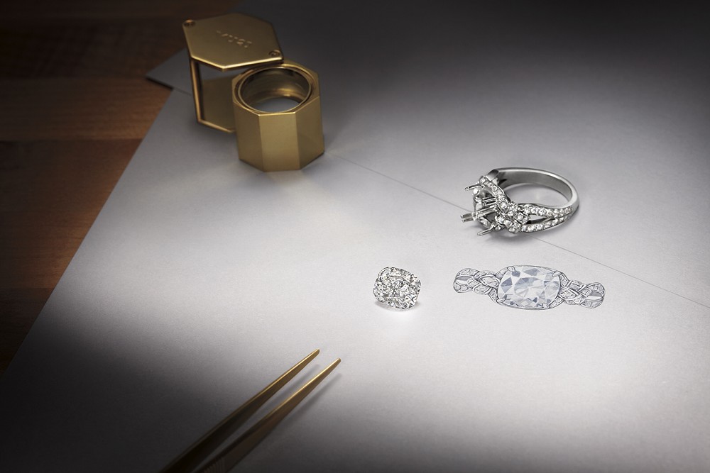 『珠宝』Harry Winston 推出 Bridal Couture 钻戒系列：婚纱礼服灵感