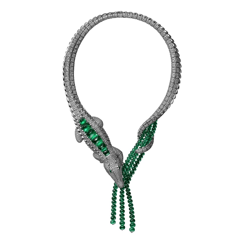 『珠宝』Cartier 推出哥伦比亚祖母绿珠宝系列：致敬 Maria Felix 鳄鱼项链