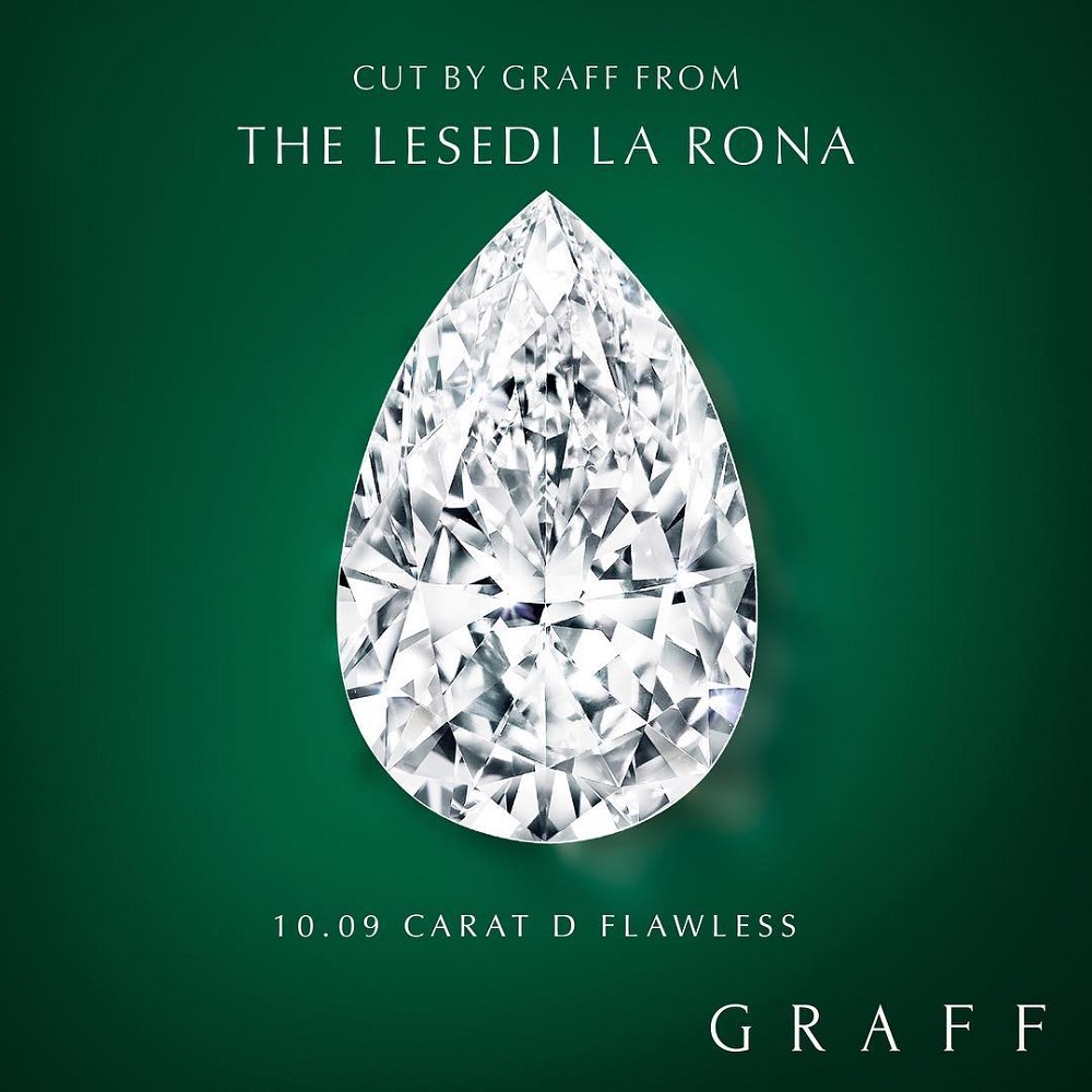 『珠宝』Graff 公布1109克拉「Lesedi La Rona」原石切割的首批钻石