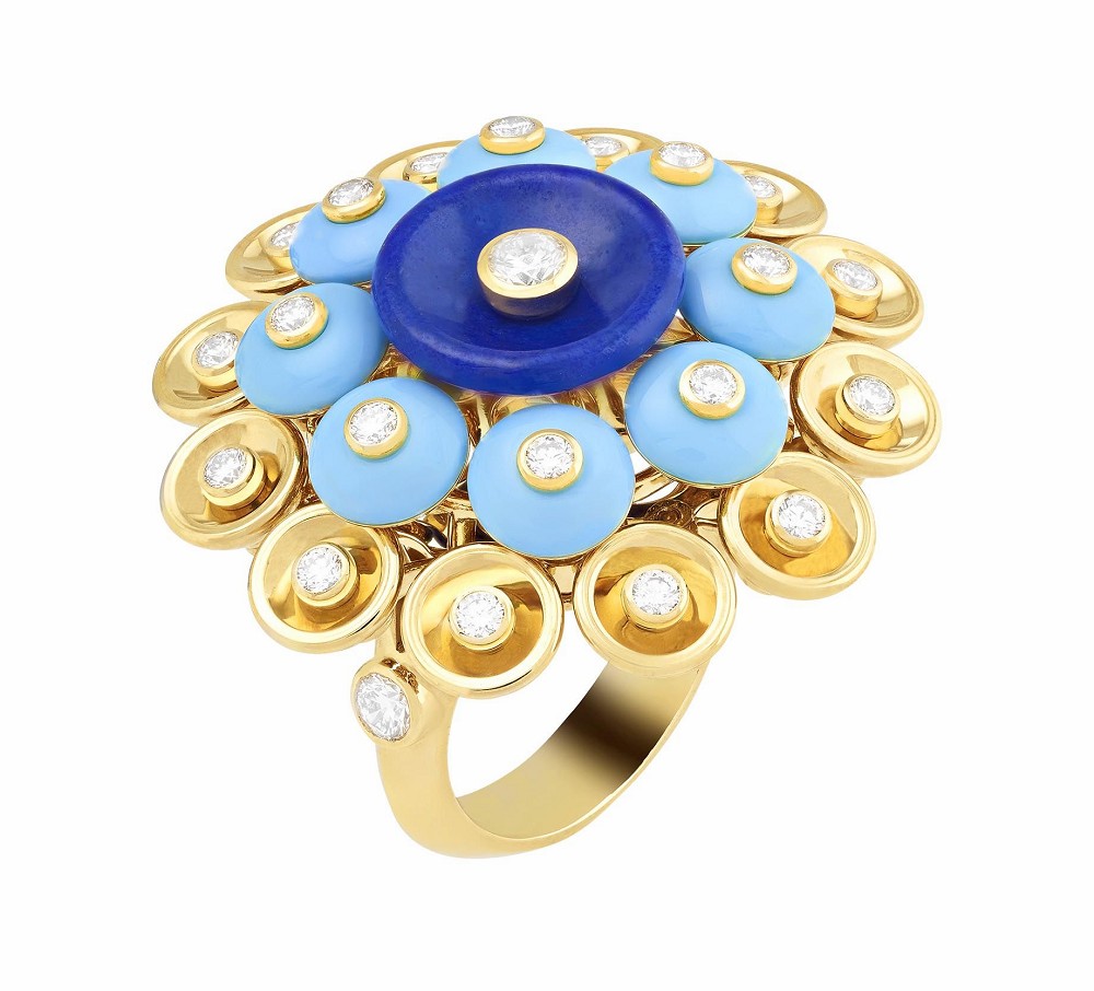 『珠宝』Van Cleef Arpels 推出 Bouton d’Or 新作：青金石，绿松石，黄金