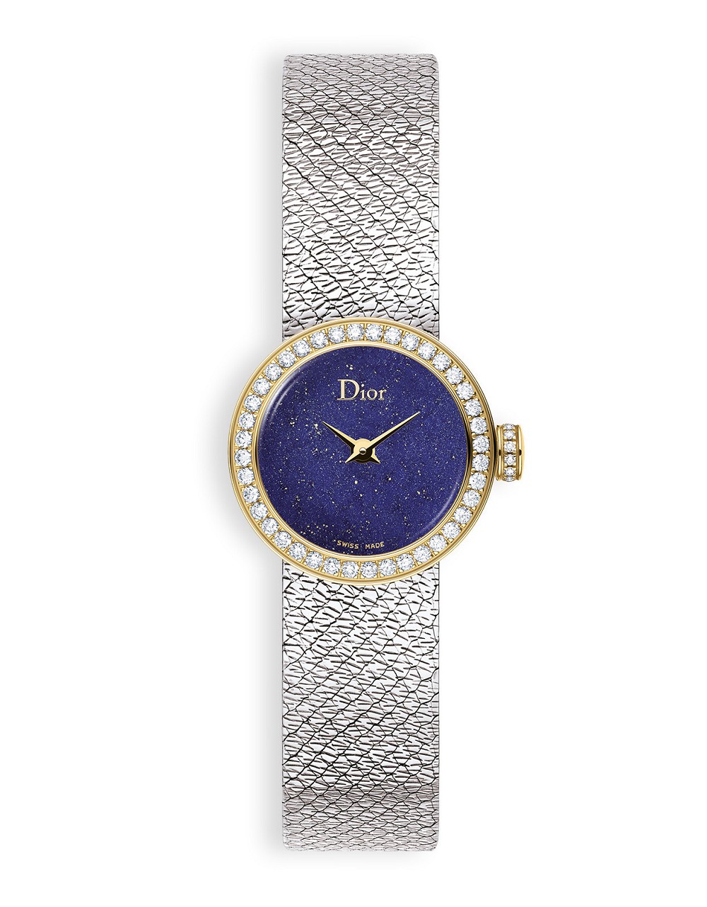 『新表』Dior 推出 La D de Dior Satine 珠宝腕表新作：孔雀石表盘